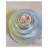 Vintage Powder Puff Music Box