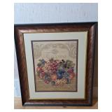 Framed Art Print (fruit/flowers)