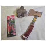 Estwing Hatchet, Petrified Wood & Snips