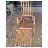 Queen Elizabeth First Class Wooden Deck Chair