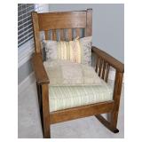 Vintage Tiger Oak Rocking Chair