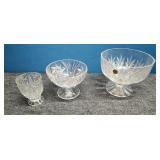 3 Crystal Dishes