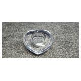 Glass Heart Shaped Candle Holder