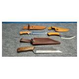 3 New knifes and sleeves