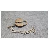 Antique Brass Railroad Switch Lock
