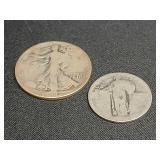 (2) 90% Silver Liberty Coins