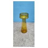 Vintage Amber Colored Glass Hyacinth Vase