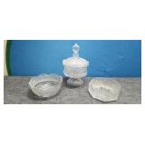 3 Crystal Dishes