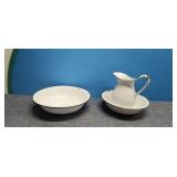 Vintage Porcelain Wash Basin & Pitcher