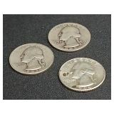(3) Quarters 90% Silver