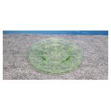 Green Depression Glass Plate