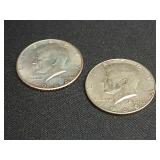 (2) Kennedy Half Dollars 1964 and 1969