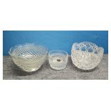 3 Crystal Dishes