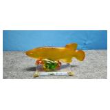 Feng Shui yellow arowana fish statue