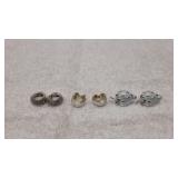3 Pairs of Clip On Earrings