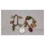 2 Vintage Charm Bracelets