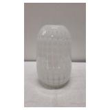 Vintage Handmade White Milk Glass Vase