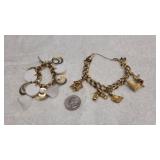 2 Vintage Charm Bracelets