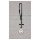 Steel Necklace with Pendant