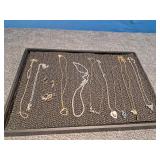 9 Necklaces a pair of Earings