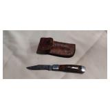 New 3' blade pocket knife with Belt Case