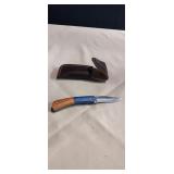 New 3' blade pocket knife with sleeve/belt case