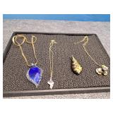 3 Necklaces and pendant