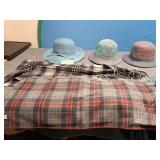 3 Ladies Hats and 2 scarves