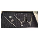 Bracelet, Earrings and 2 Necklaces