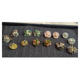 7 pairs of clip-on Earrings