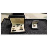 Vintage Dante cufflinks/ Black Onyx