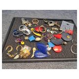 Several pairs of earrings