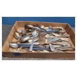 Flat of Silverware 8 Knives, 15 Forks,16 Spoons