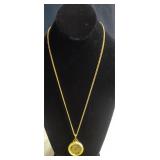 Vintage Lucerne pendant Necklace clock