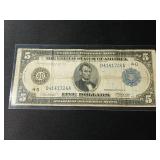 Federal Reserve Note 1913 Five Dollar