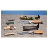 4) Pocket Knives and 2) Belt Switch Knives
