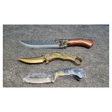 3) Knives 3.5' to 7'