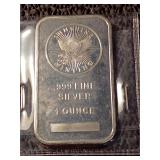 1 Ounce 999 Fine Silver Bar