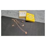 Unauthenticated bracelet, necklace and earrings