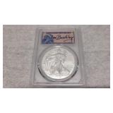 2019 $1 PCGS MS70 Silver Eagle First Strike