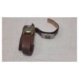 2) Vintage Fossil Watches with Leather Bands