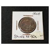 1868 Sheild Nickel