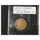 1874 Indian Head Cent