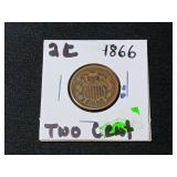 1866 Two Cent Coin