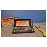 40 piece socket set, and hand saw