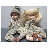 Porcelain Twin Brother and Sister