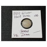 1857 Silver Seated Half Dime