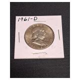 1961 D  BU  Franklin Half Dollar
