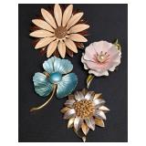 4) Flower Brooches