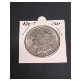1888 P AU+ Morgan SIlver Dollar